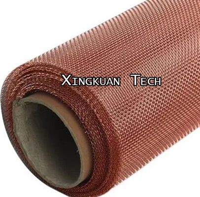 18 Mesh 0.15 - 0.40mm 99.9% Red Copper Wire Mesh Plain Weave Shielding Screen