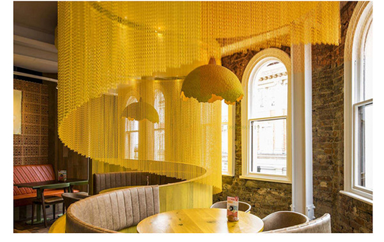 hanging Metal Coil Drapery Curtain aluminum alloy Material  OEM ODM