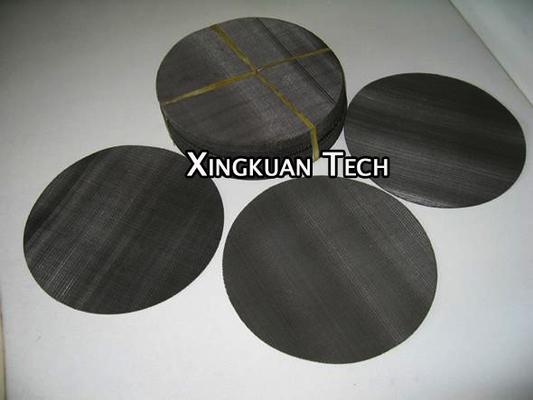 Black Iron Woven Cloth Cut Pieces Into Customized Shapes Of Disc