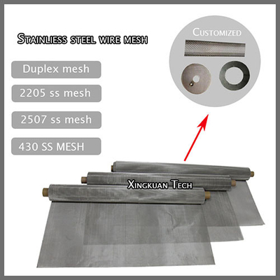 Chemical Valve Metal Woven Filter Screen 2205 2507 430 Duplex Stainless Steel Wire Mesh