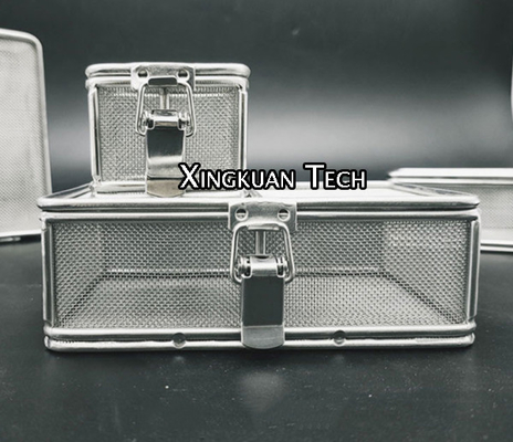 Stainless Steel 304 Precision Cleaning Tray With Locked Cover For Hospital