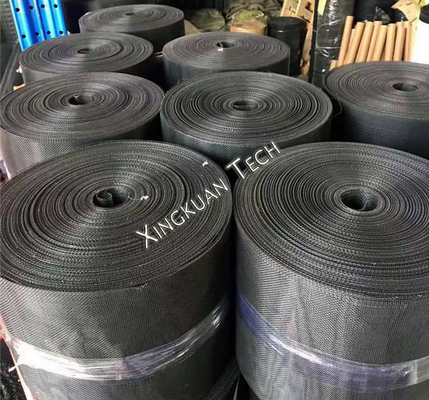 Black Or Grey Coating Epoxy Resin Mesh For Hydraulic Filter Paper Support
