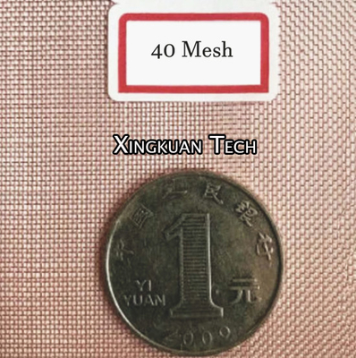 99.9% Pure Copper Wire Mesh 40 Mesh 0.12mm 0.15mm 0.18mm 0.2mm Dense Screen