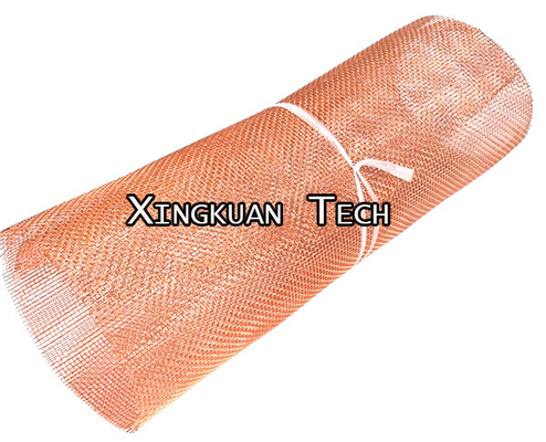 18 Mesh 0.15 - 0.40mm 99.9% Red Copper Wire Mesh Plain Weave Shielding Screen