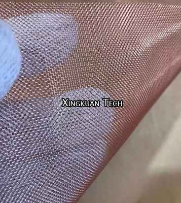 20 Mesh Plain Weave Red Copper Wire Mesh 99.9% Pure Copper Metal Screen