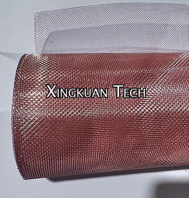 20 Mesh Plain Weave Red Copper Wire Mesh 99.9% Pure Copper Metal Screen