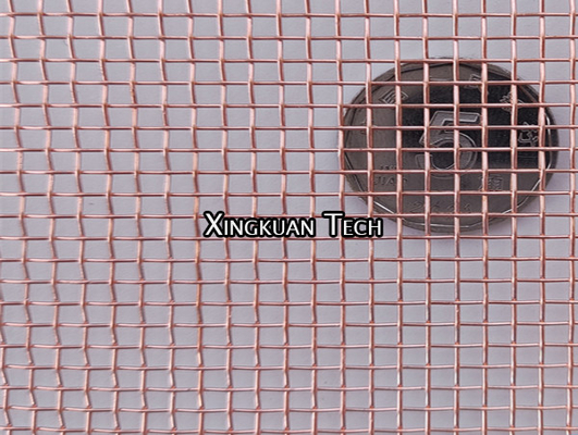 16 Mesh 0.25mm 0.28mm 0.35mm 0.4mm 99.9% Red Copper Wire Mesh Shileding Screen