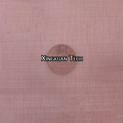 60mesh Copper Wire Mesh Aperture 0.23 - 0.32mm Plain Weave Red Color