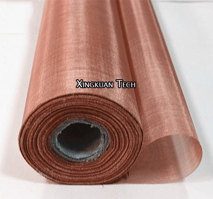 80mesh Copper Wire Mesh Aperture 0.19 - 0.23mm Plain Weave Red Color