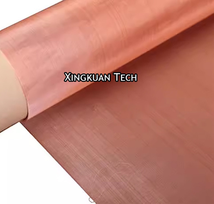 150mesh Copper Wire Mesh Aperture 0.09-0.10mm Plain Weave Red Color