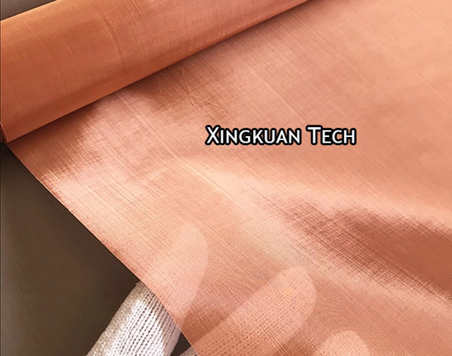 150mesh Copper Wire Mesh Aperture 0.09-0.10mm Plain Weave Red Color