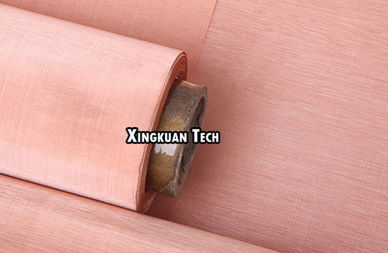 180mesh Copper Wire Mesh Aperture 0.08 - 0.09mm Plain Weave Red Color