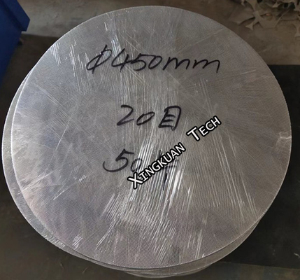 Stainless Steel Wire Mesh Round Screen Filter Disc 20mesh X 450mm, 40meshx450mm