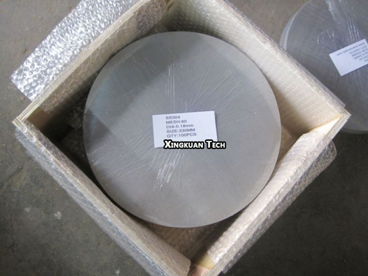 330mm Dia 60meshx0.19mm Stainless Steel Replacement Screen In Plastic Extruders