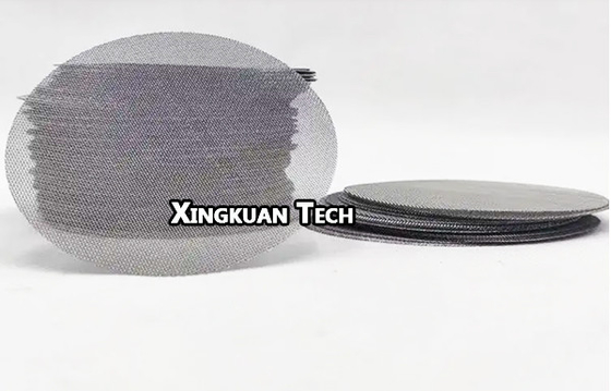 80mm Dia 50meshx0.23mm Wire Mesh Filter Discs  For PP Material Production