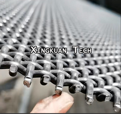 High Carbon Steel Crushers Stone Screen Mesh 4mm Dia 4mm Or 4.5mm Aperture