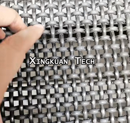 High Carbon Steel Crushers Stone Screen Mesh 4mm Dia 4mm Or 4.5mm Aperture