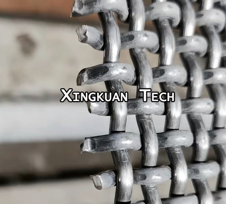 High Carbon Steel Crushers Stone Screen Mesh 4mm Dia 4mm Or 4.5mm Aperture
