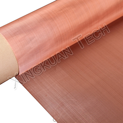 Red Copper Wire Mesh Screen For RFI Shielding , Faraday Cages And Others