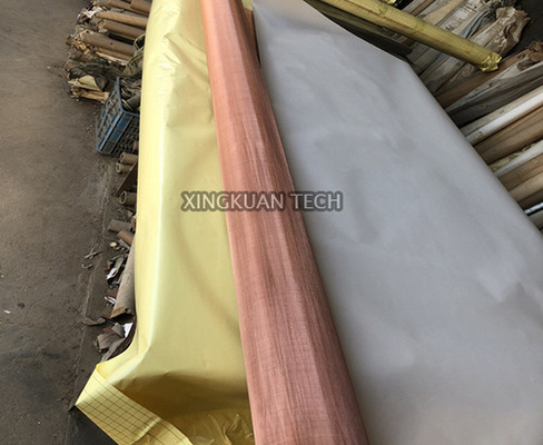 Red Copper Wire Mesh Screen For RFI Shielding , Faraday Cages And Others