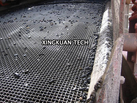 Square Woven Mine Screen Mesh Crimped 65Mn high Carbon Steel Material