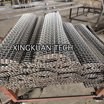 Honeycomb Conveyor Belt Wire Mesh Also Known As Flat Wire Belting For Pizza Oven Baking