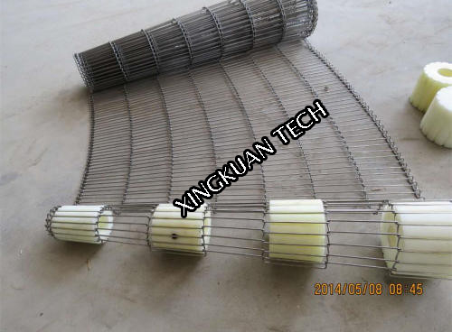 Flat Flex Belt Conveyor Belt Wire Mesh 90 Degree 180 Degree Angles Curved Ladder