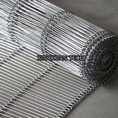 Flat Flex Belt Conveyor Belt Wire Mesh 90 Degree 180 Degree Angles Curved Ladder