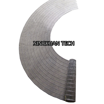 Flat Flex Belt Conveyor Belt Wire Mesh 90 Degree 180 Degree Angles Curved Ladder