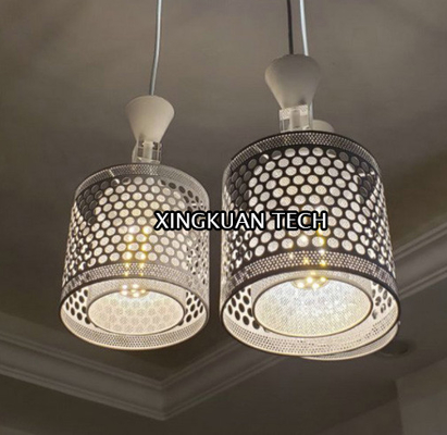 OEM ODM Punching Metal Mesh , perforated metal sheet for hotel decorative lamp