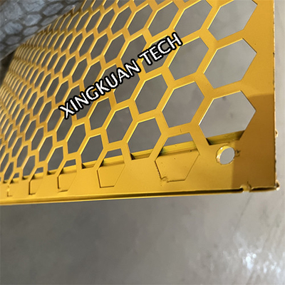 Spray Color Painting Hexagonal Perforated Mesh , Honeycomb Mesh Sheet