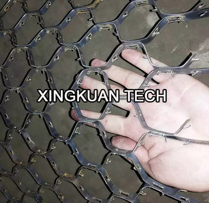 Flex Metal Hexagonal Cellular Mesh Grating For Refractory Lining