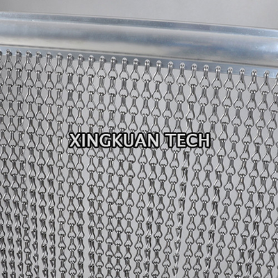 Decorative Aluminium Chain Link Fly Curtain Screens 90×210cm