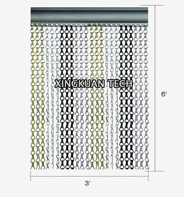 Metal Decorative Mesh Curtain Chain Link Coil Drapery Partition Divider Powder Coating