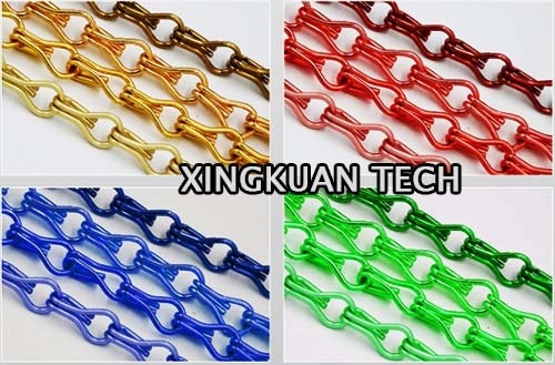 Metal Decorative Mesh Curtain Chain Link Coil Drapery Partition Divider Powder Coating