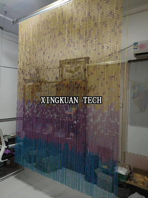 Aluminium Chain Link Mesh graphic Curtain  17mm 20.4mm 22.5mm Hook Length