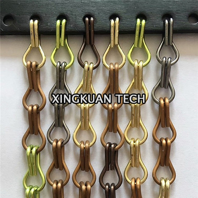 Hanging Aluminum Decorative Mesh Curtain Colorful For Door Office Hotel Divider