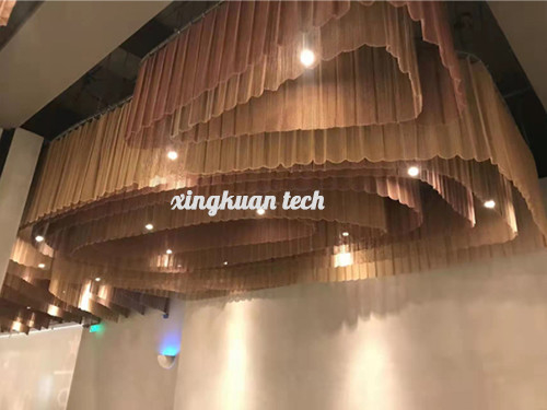 hanging Metal Coil Drapery Curtain aluminum alloy Material  OEM ODM