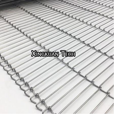 Flat Flex Ladder Conveyor Belt ลวดตาข่ายสำหรับเครื่องลำเลียงอาหารในการผลิต Enrobing